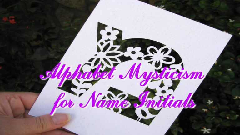 Alphabet Mysticism for Name Initials